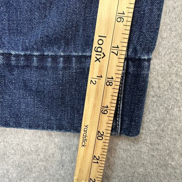 Habitual Jeans WMNS 27 Cypress Wide Leg Denim Capris Blue Snap Button Pleated - Picture 10 of 11